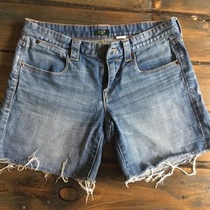 J. Crew distressed denim shorts